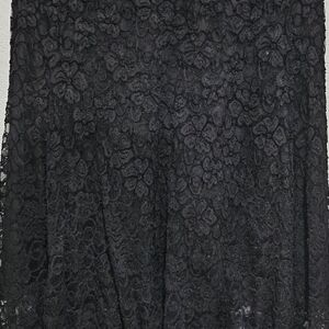 Elegant Black Lace Skirt